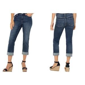 Liverpool Los Angeles Dark Wash Denim Jean Ankle Cuff Size 2/26